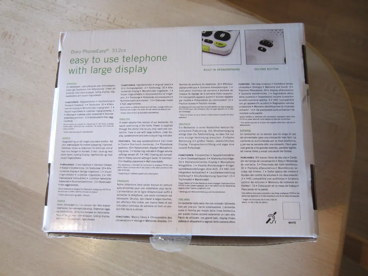 Billede 5 - Ældrevenlig telefon Doro Phone Easy 312cs