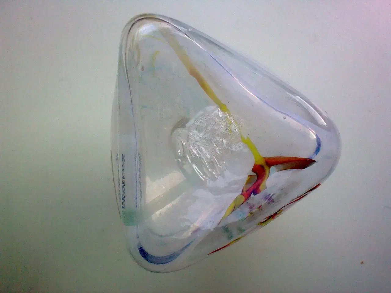 Billede 5 - Bornholm håndlavet glasvase Snogebæk glaspusteri