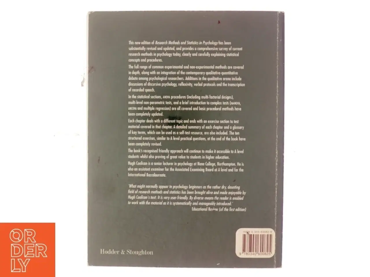 Billede 3 - Research methods and statistics in psychology af Hugh Coolican (Bog)