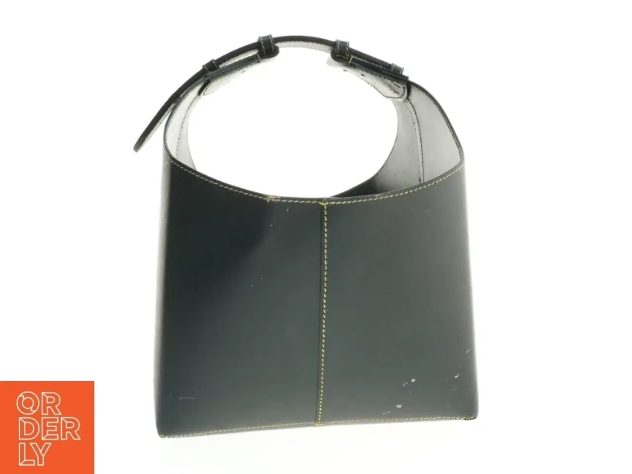 Billede 1 - Blade opbevaring. læder opbevaringskurv (str. 31x28 cm)