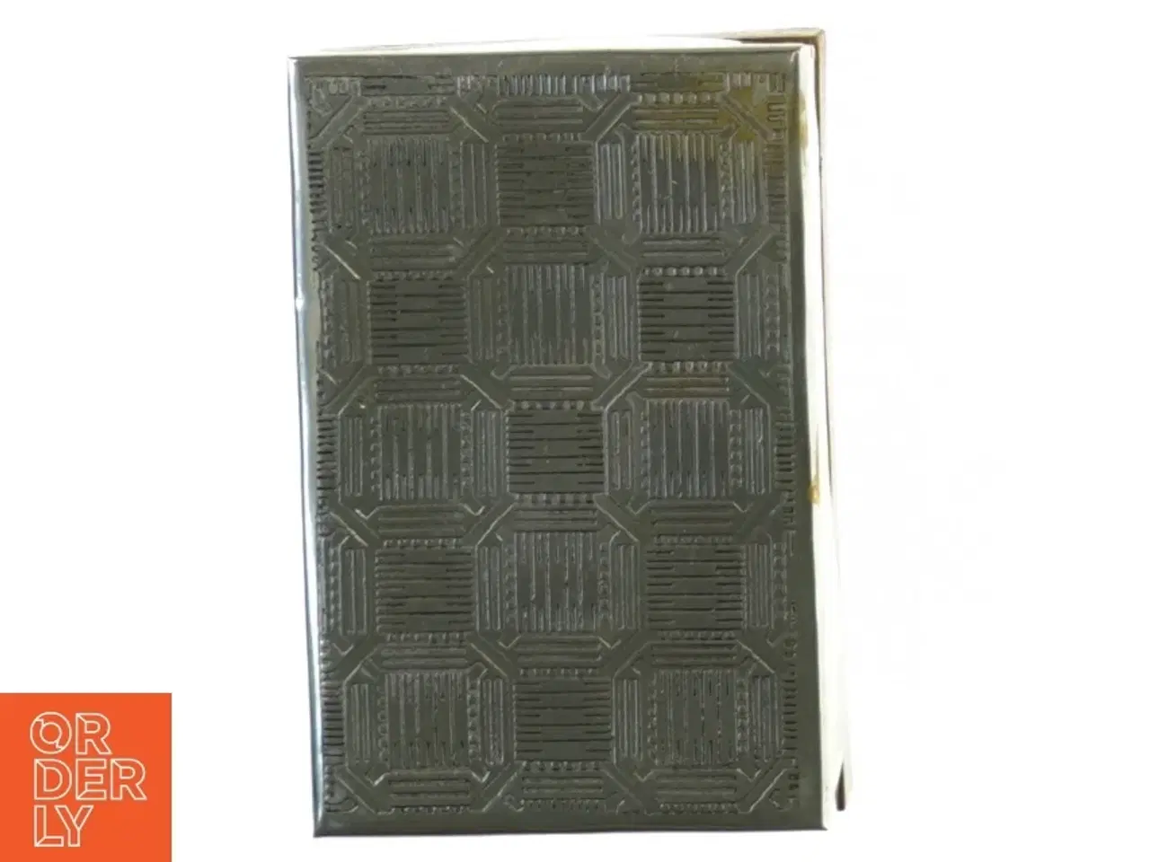 Billede 5 - Ældre trææske med ciseleret metal låg (str. 10 x 15 cm)