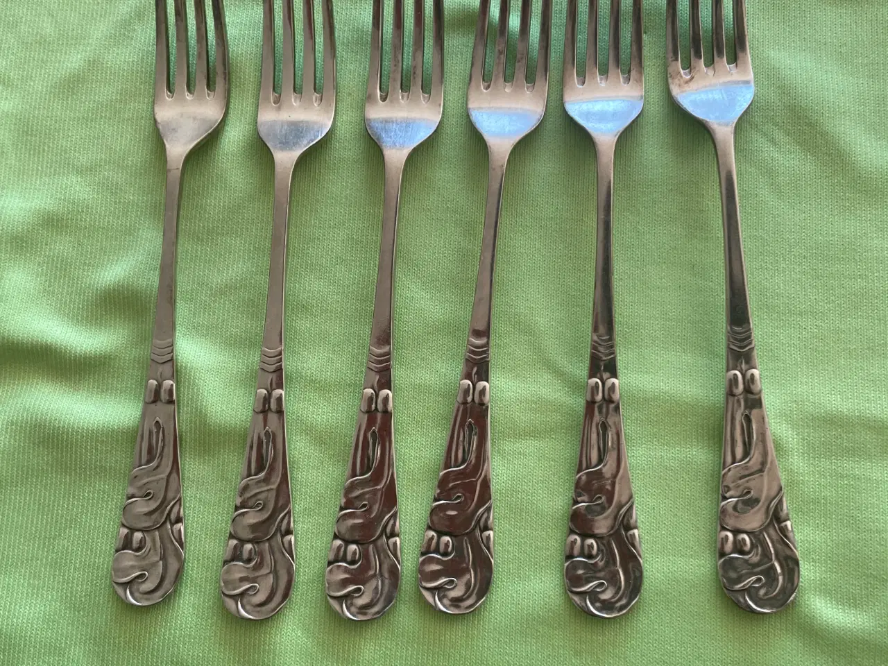 Billede 1 - 6 frokostgafler - sølvplet - victoria