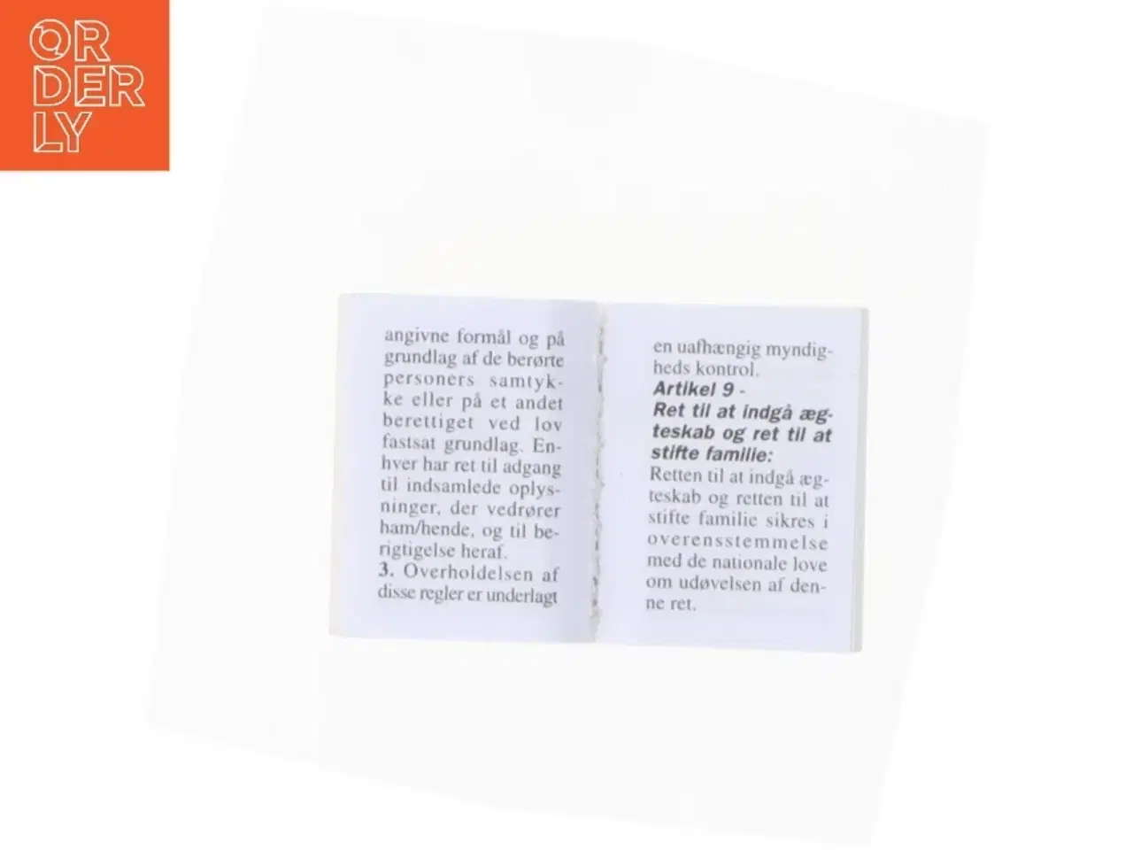 Billede 3 - Miniaturebog med EU's fundamentale rettigheder (str. 3 x 2,5 cm)