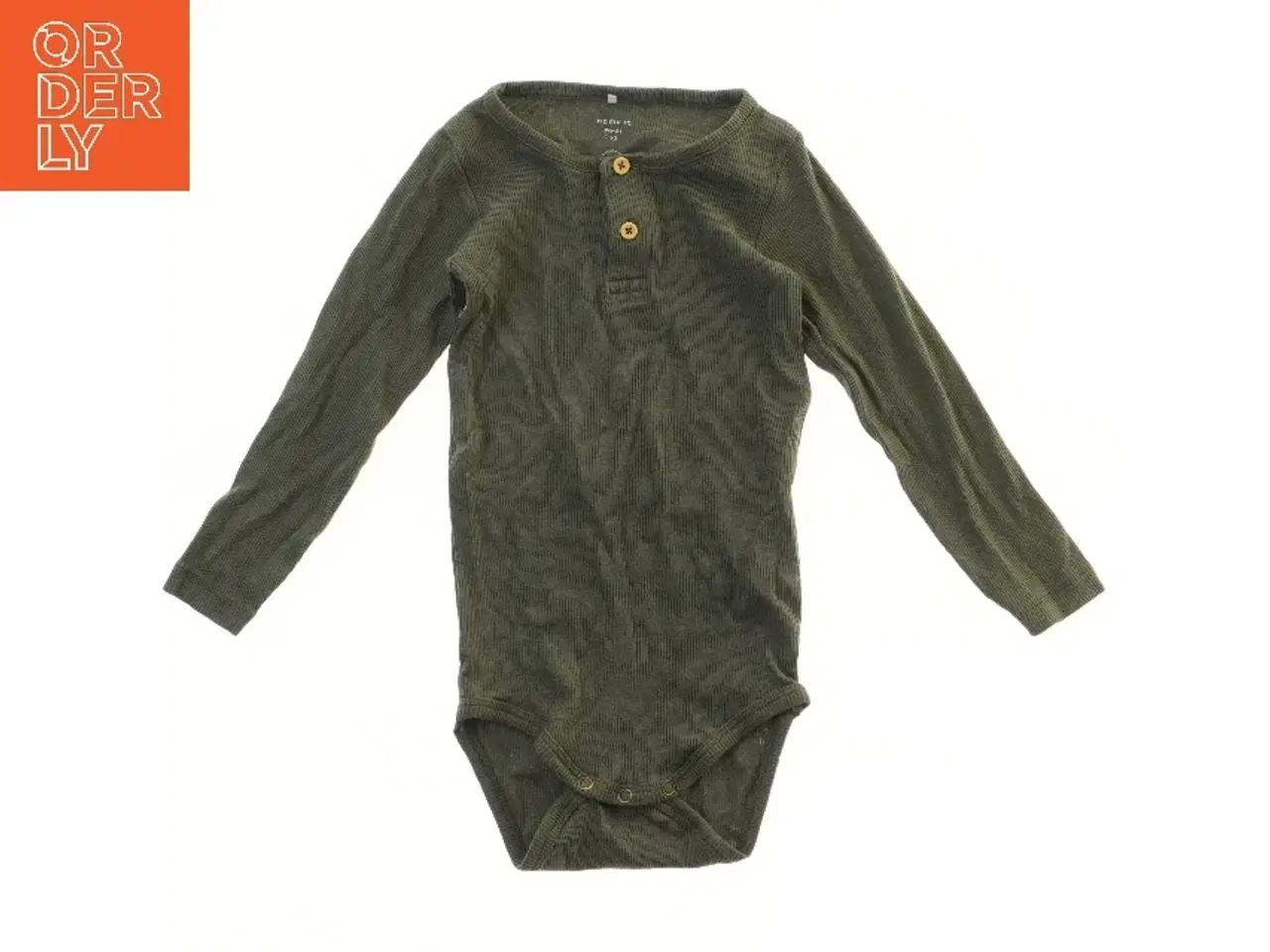 Billede 1 - Grøn langærmet bodystocking fra Name It (str. 92)