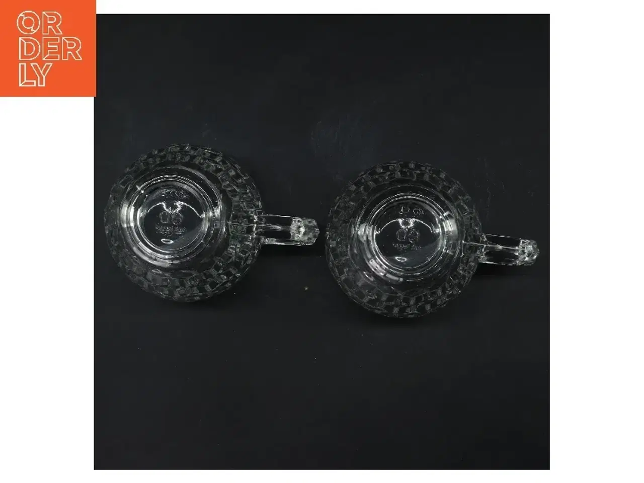 Billede 3 - Ølkrus af glas Erik Bagger (str. Ø 8,5 cm længde 12 cm)