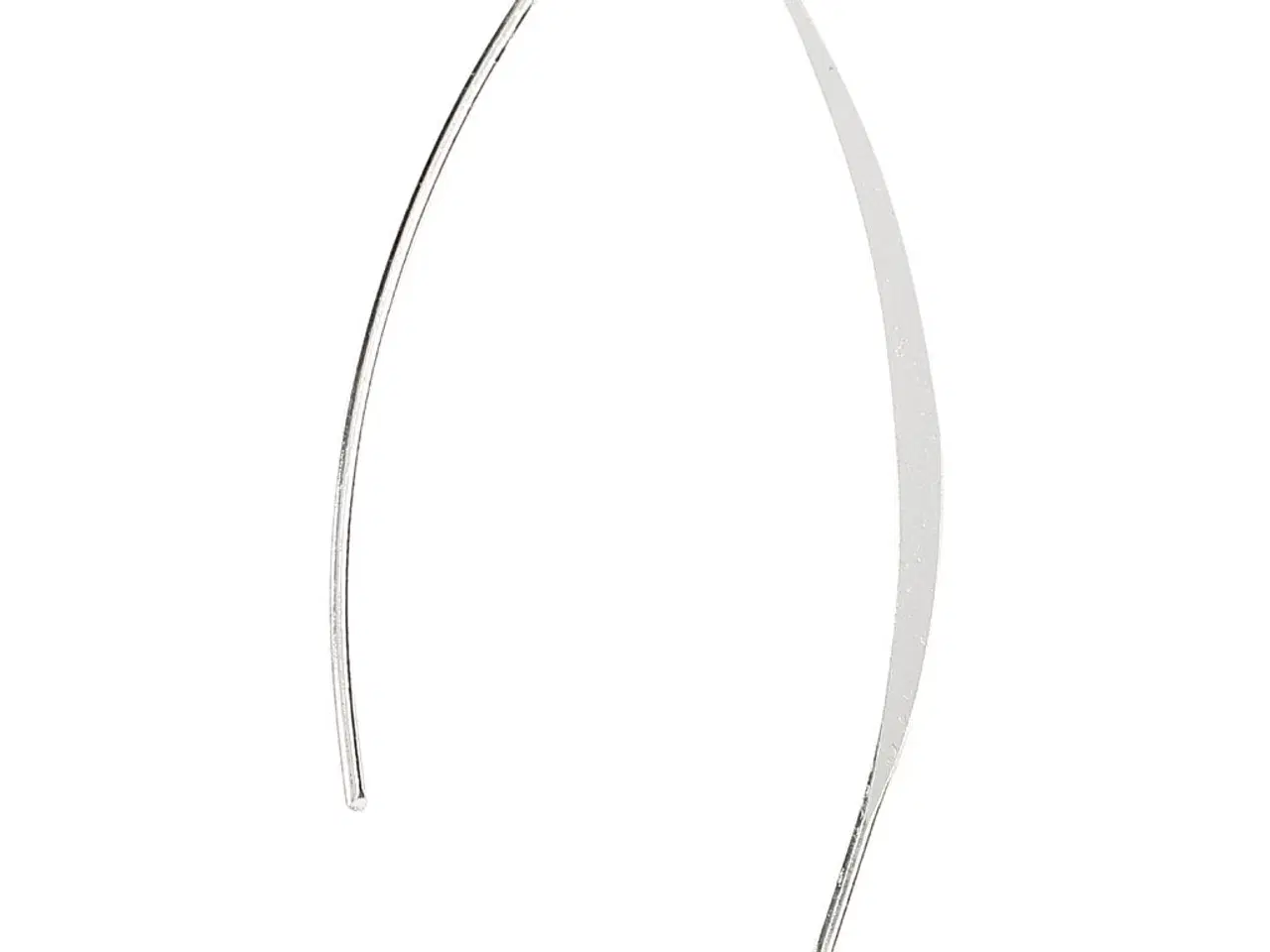 Billede 1 - Ørebøjle, H: 42 mm, hulstr. 2 mm, forsølvet, 4stk./ 1 pk.