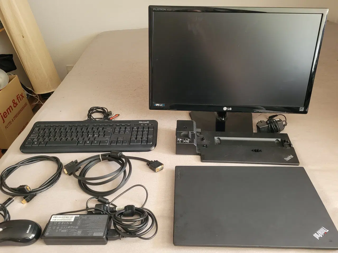Billede 1 - Lenovo T580 laptop +23" skærm+dock m.v.