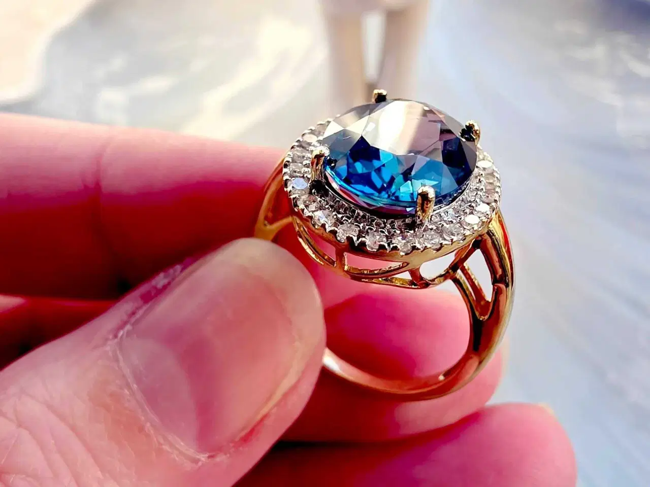 Billede 11 - Stor cocktail statement ring m/brillianter