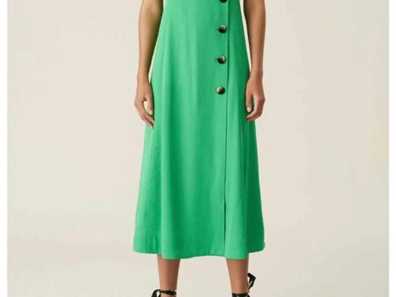 Billede 4 - Ganni ripstop slå-om-kjole kelly green