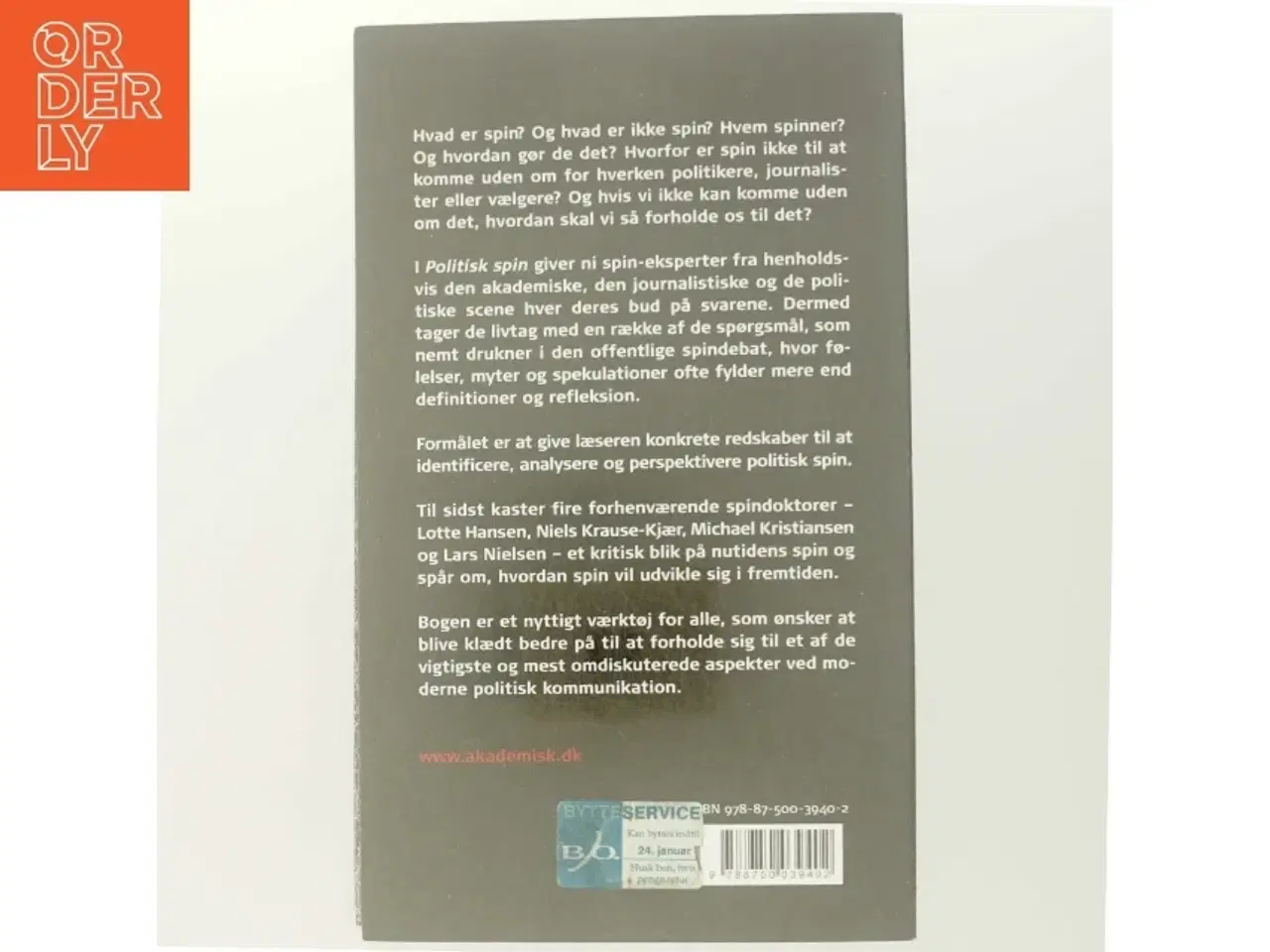 Billede 3 - Politisk Spin Bog