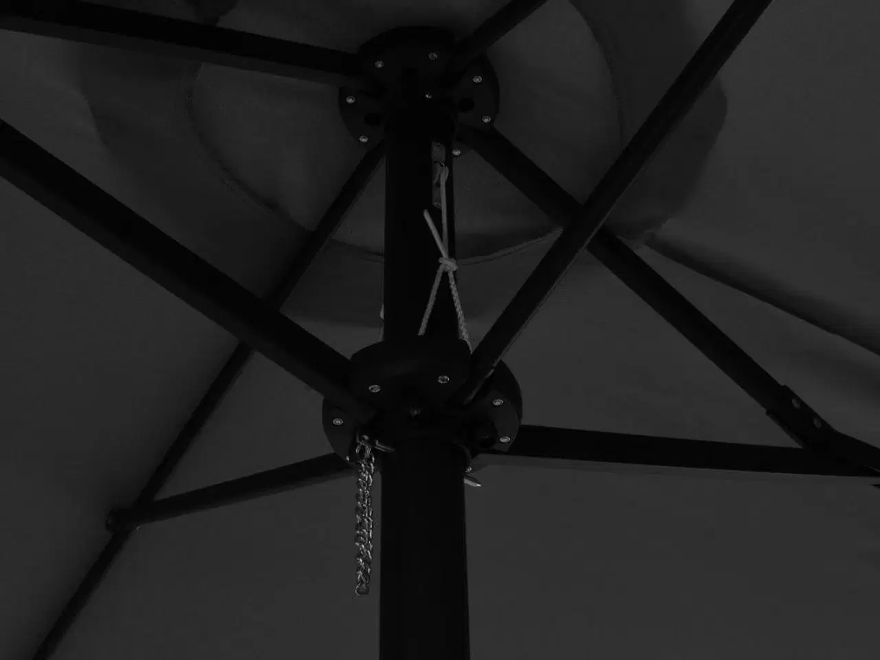 Billede 6 - Udendørs parasol med aluminiumsstang 460 x 270 cm antracitgrå