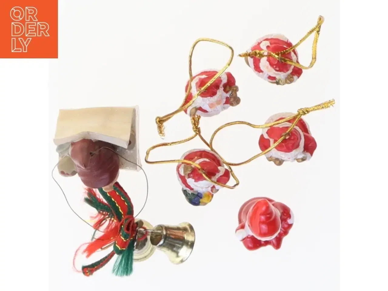 Billede 2 - Juleophæng med nisser og klokker (str. 2 cm)