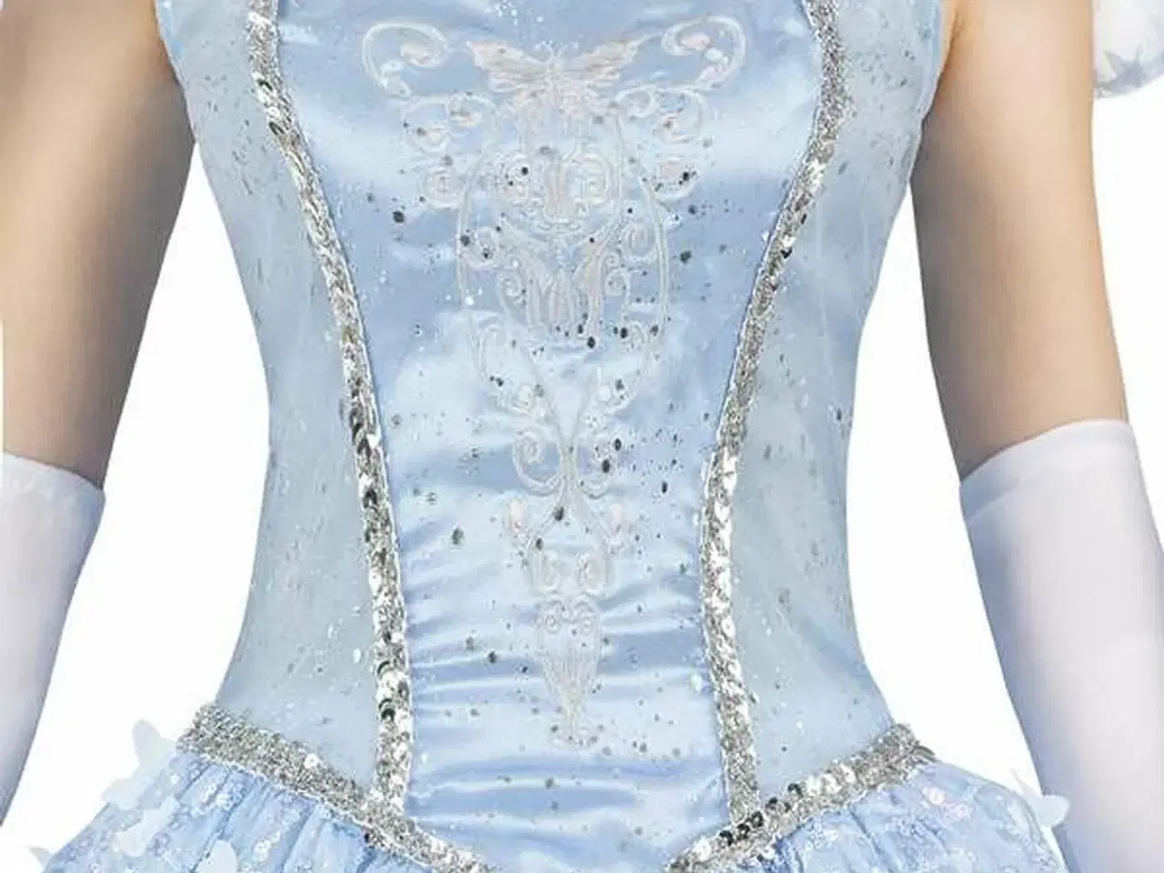 Billede 2 - Blå prinsessekostume til voksne, 3 dele - S