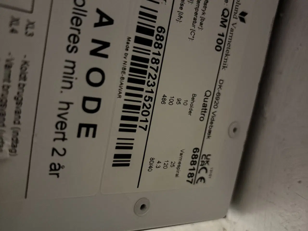 Billede 5 - Vølund QM 100 vandvarmer 