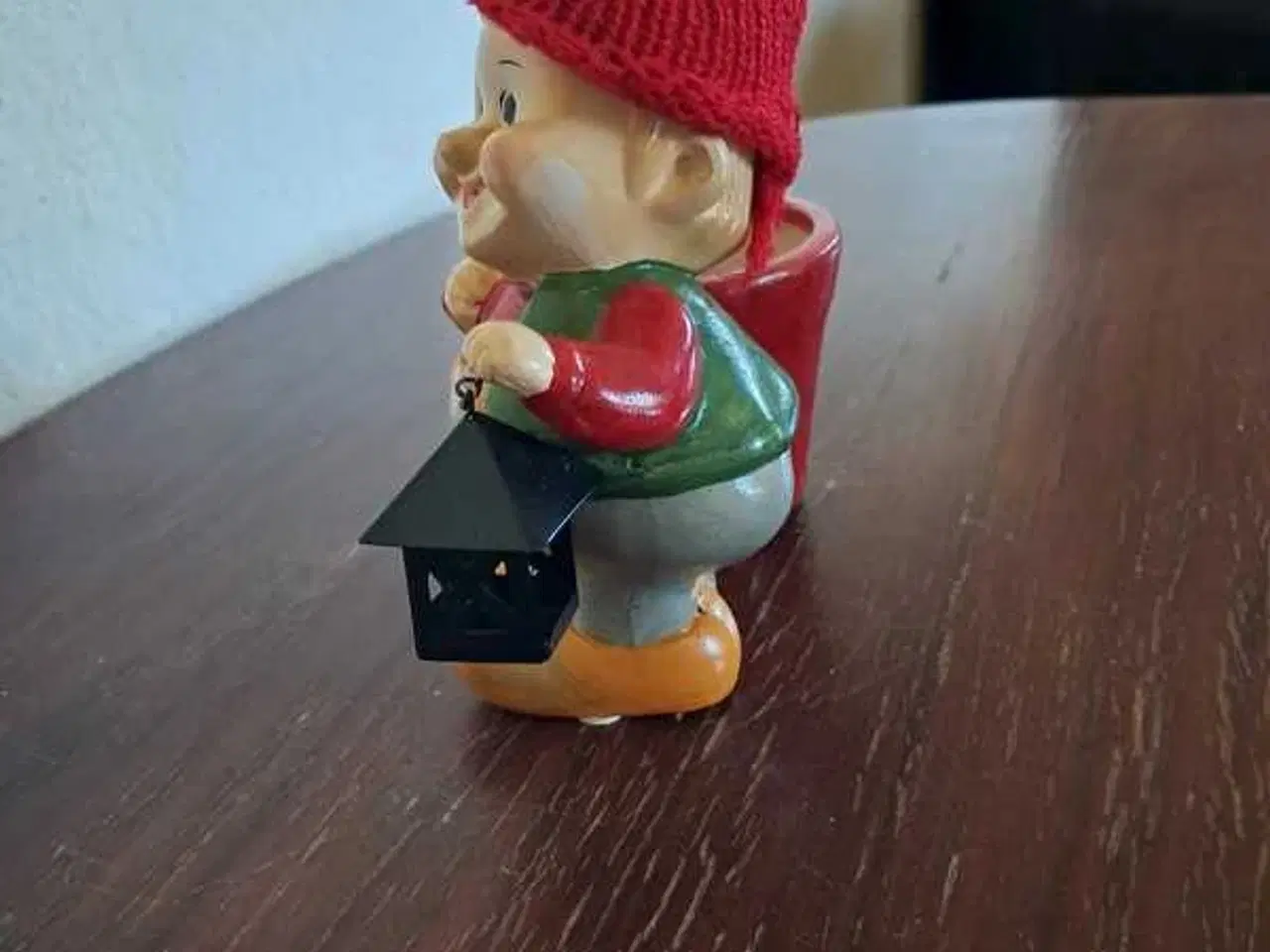 Billede 2 - Retro julefigur med urtepotte og lanterne