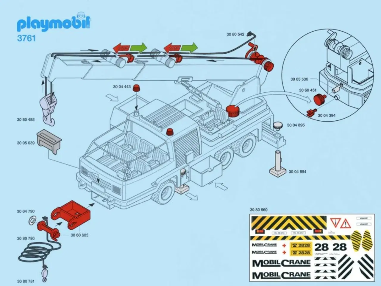 Billede 7 - Playmobil Transport-Union kranbil figurer og tilbe