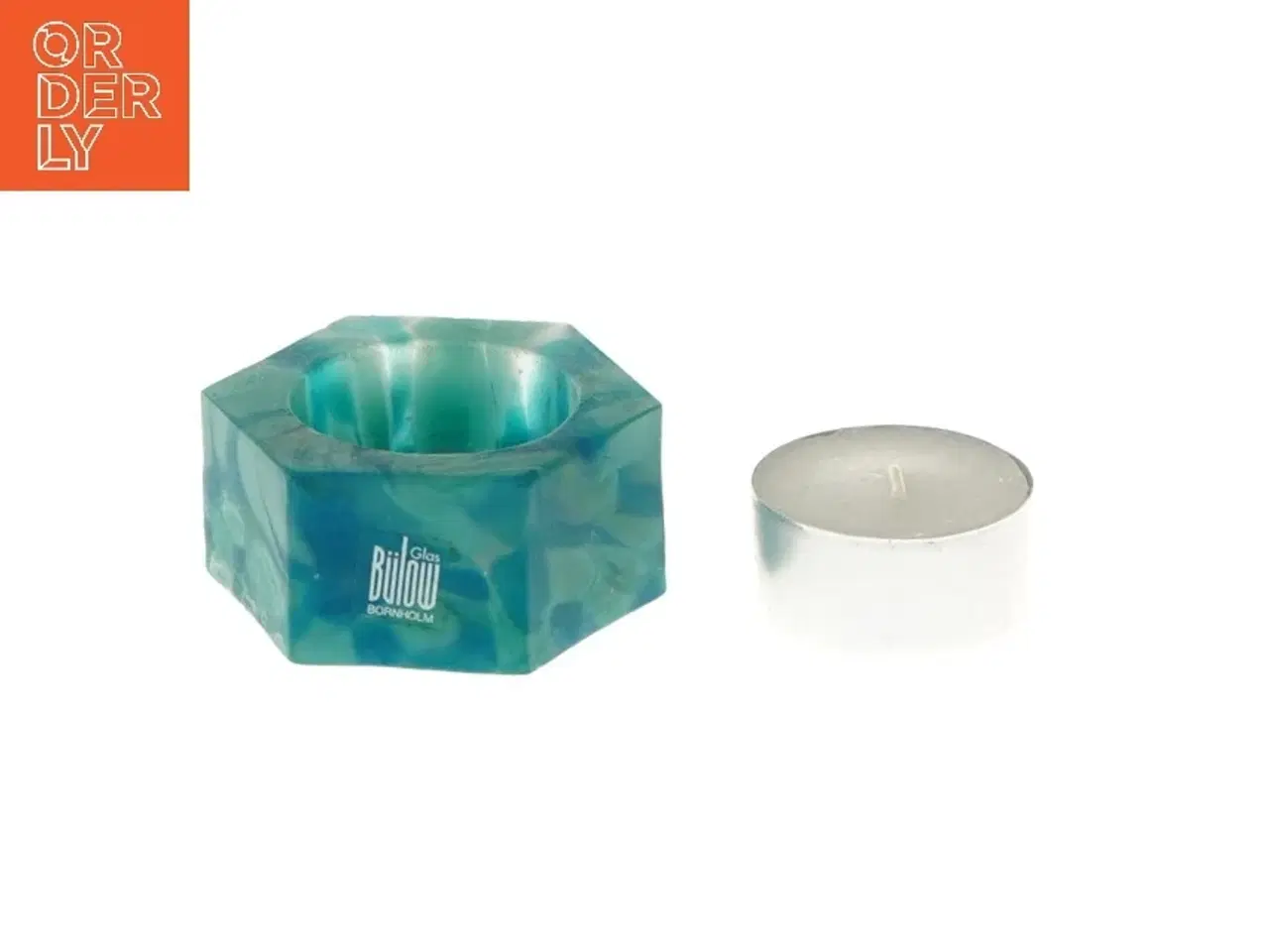 Billede 5 - Glas fyrfadslysestage fra Bülow Glas Bornholm (str. 6,5 cm)