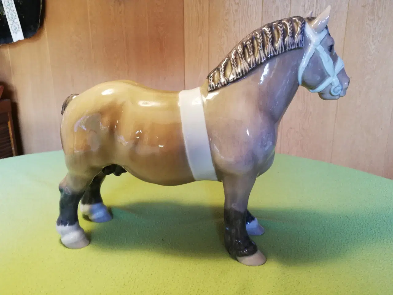 Billede 5 - B&G figur nr. 2234 belgisk hingst højde 25 cm