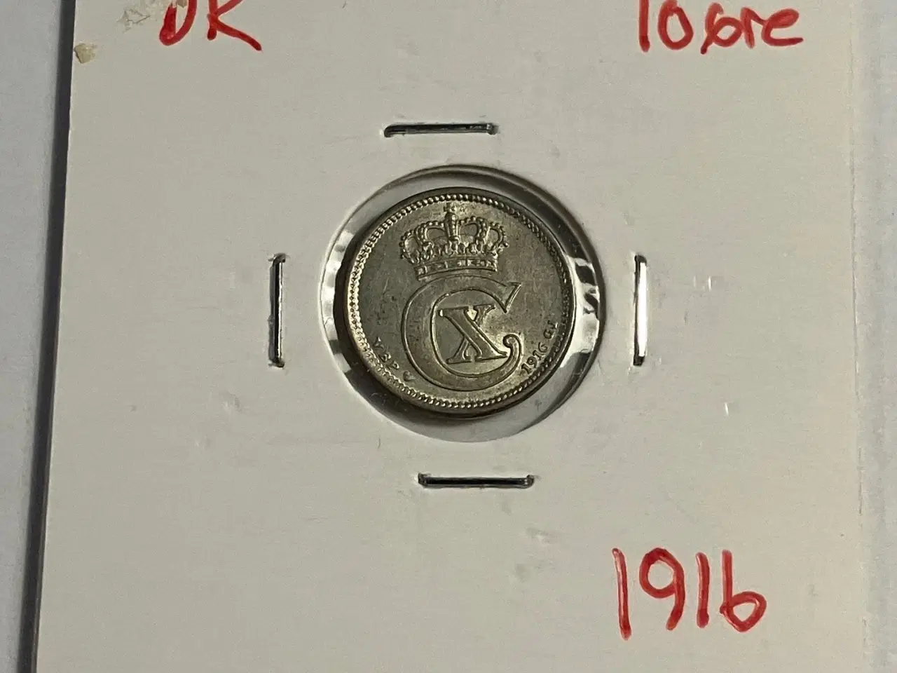 Billede 2 - 10 øre 1916 Danmark