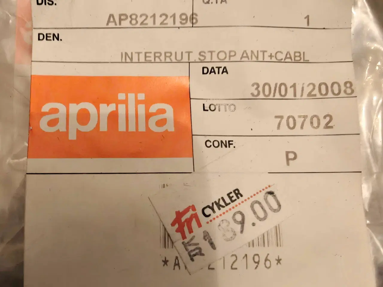 Billede 4 - Aprilia RX 50/ RS 50/ Classic. Ny Bremselyskontakt