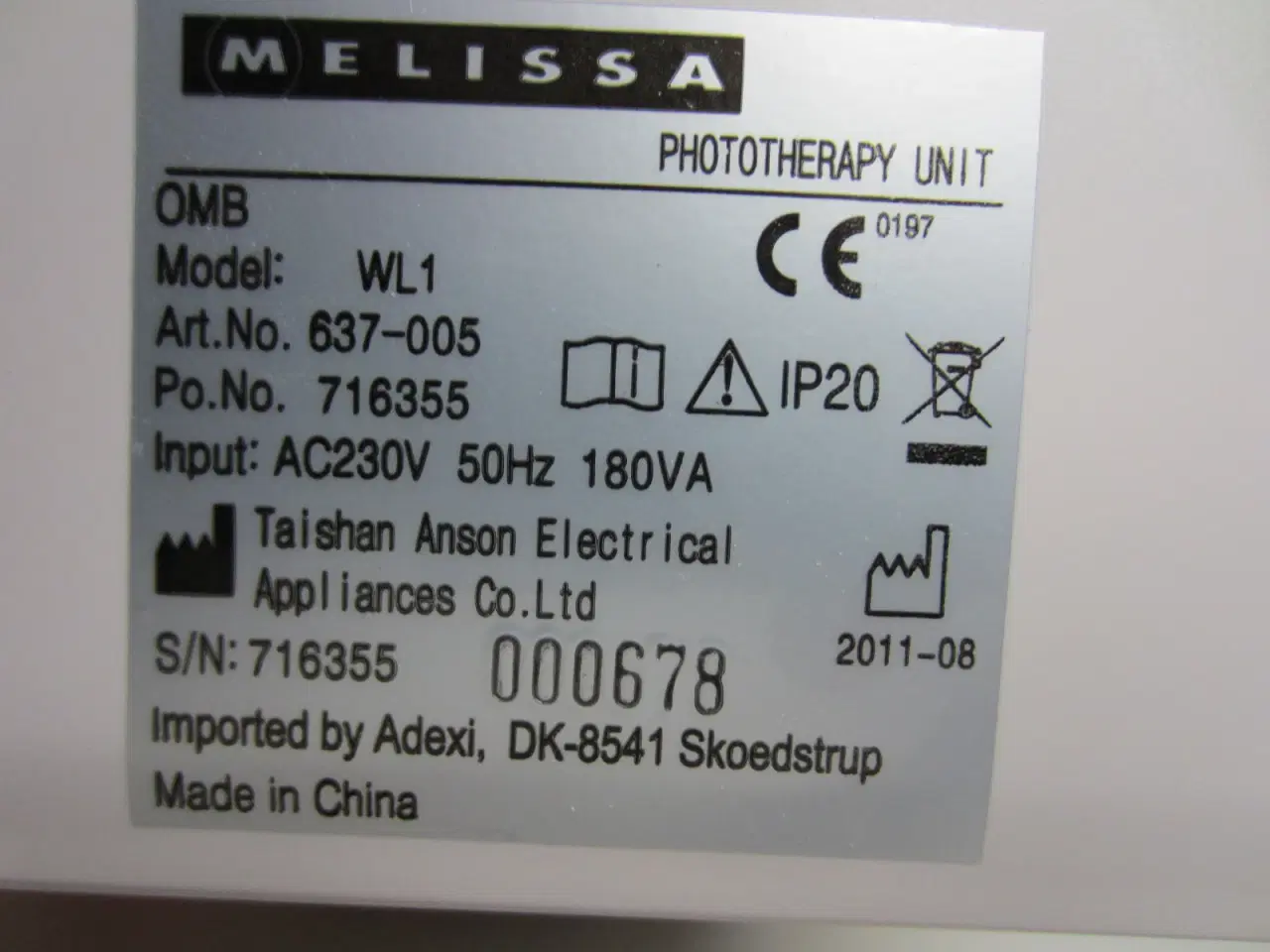 Billede 5 - Melissa lysterapi lampe 10.000 lux 230V