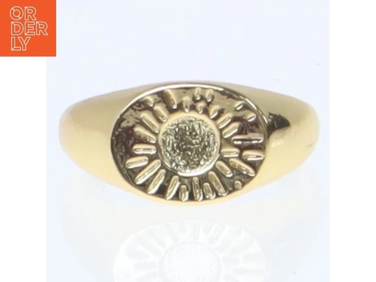 Billede 6 - To signetringe med cirkelmønster (str. 52. millimeter. 2 styk)