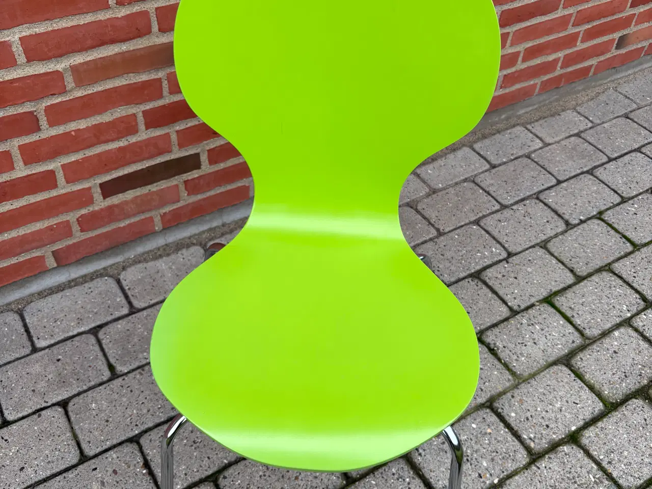 Billede 1 - Skal/Stabelstol i limegrøn