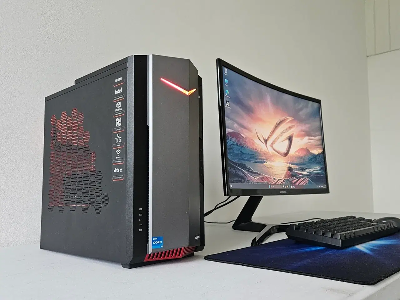 Billede 1 - RTX 3060 Ti Gamer Pc+24" Gamer skærm