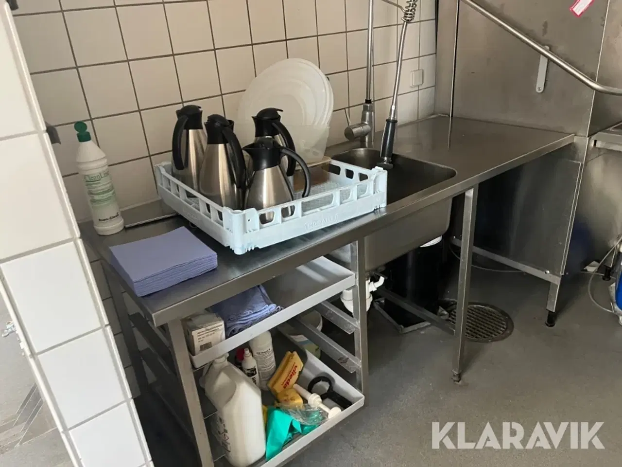 Billede 2 - Opvaskestation med udstyr Hobart