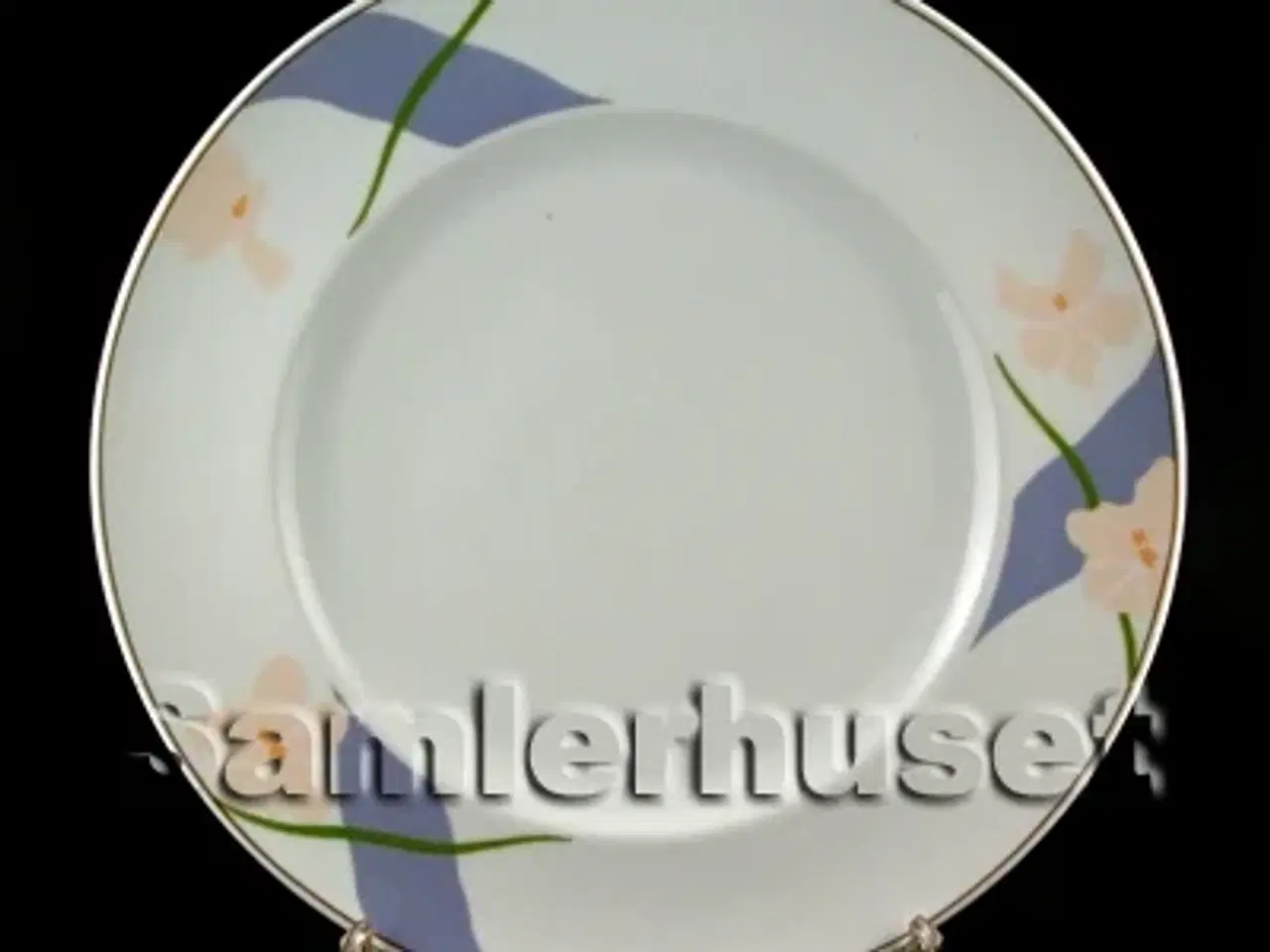 Billede 1 - Blå Orkide Stegefad Rundt 30 cm.