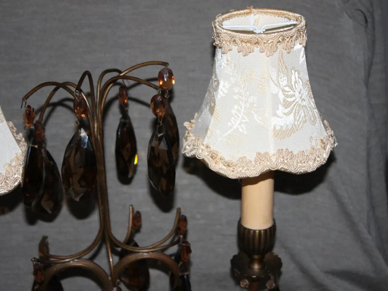 Billede 3 - Bordlampe med prismer antik