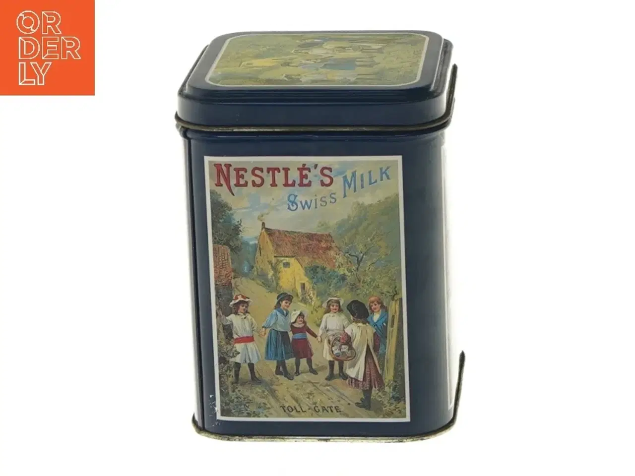 Billede 1 - Vintage metal opbevaringsdåse fra Nestlé (str. 12x9x9 cm)