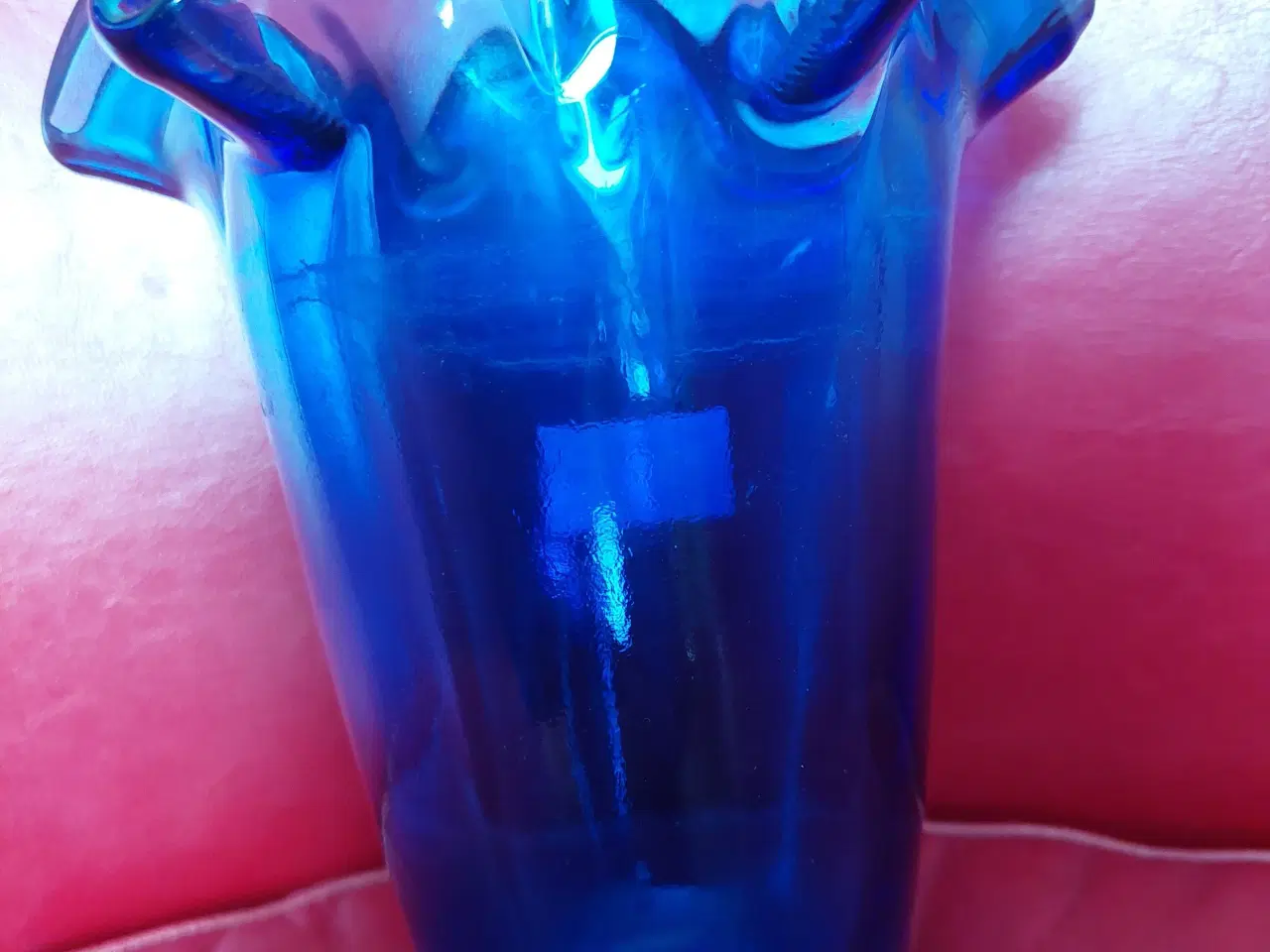 Billede 1 - vase glas, kongeblå farve