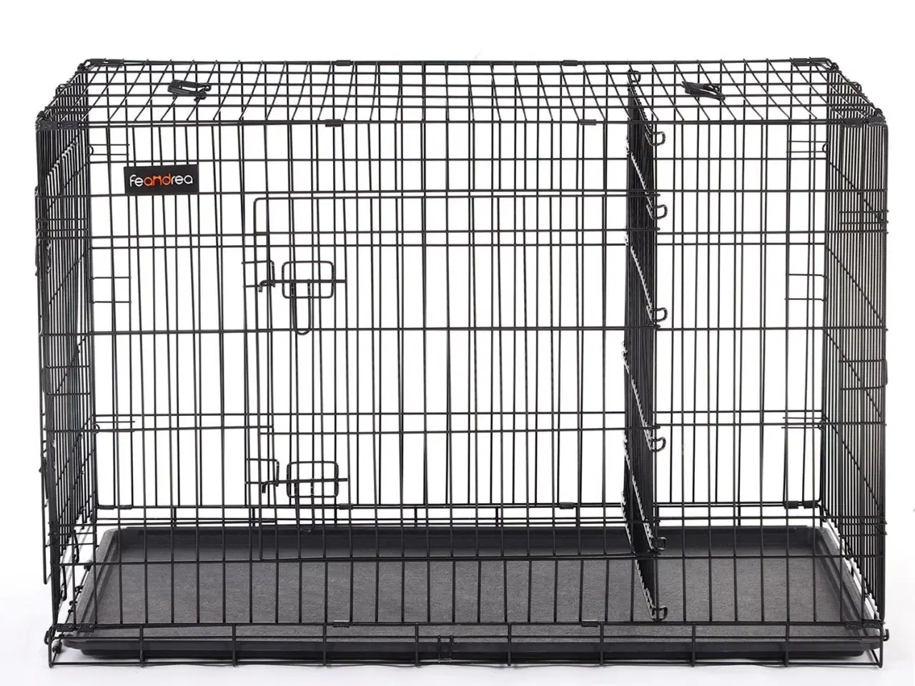 Billede 3 - Hundebur med 2 døre FEANDREA, 122 × 74,5 × 80,5 cm, sort