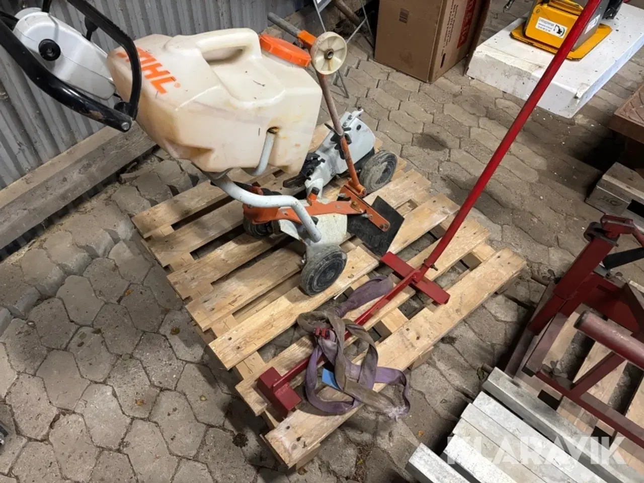 Billede 5 - Føringsvogn + fliseløfter Stihl FW 20