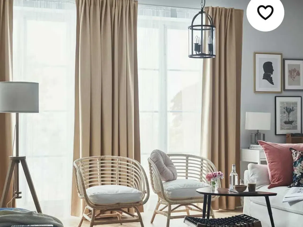 Billede 1 - IKEA lange gardiner ANNAKAJSA