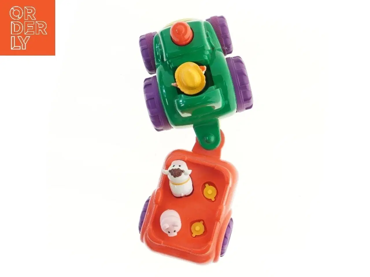 Billede 2 - Legetøjstraktor med anhænger (str. 38x14x10 cm)