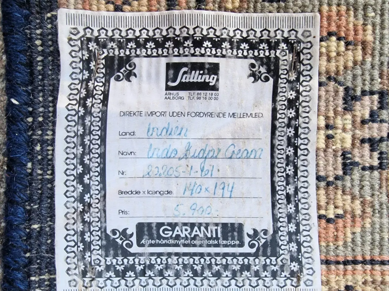 Billede 9 - Ægte håndknyttet  vintage orientalsk tæppe.
