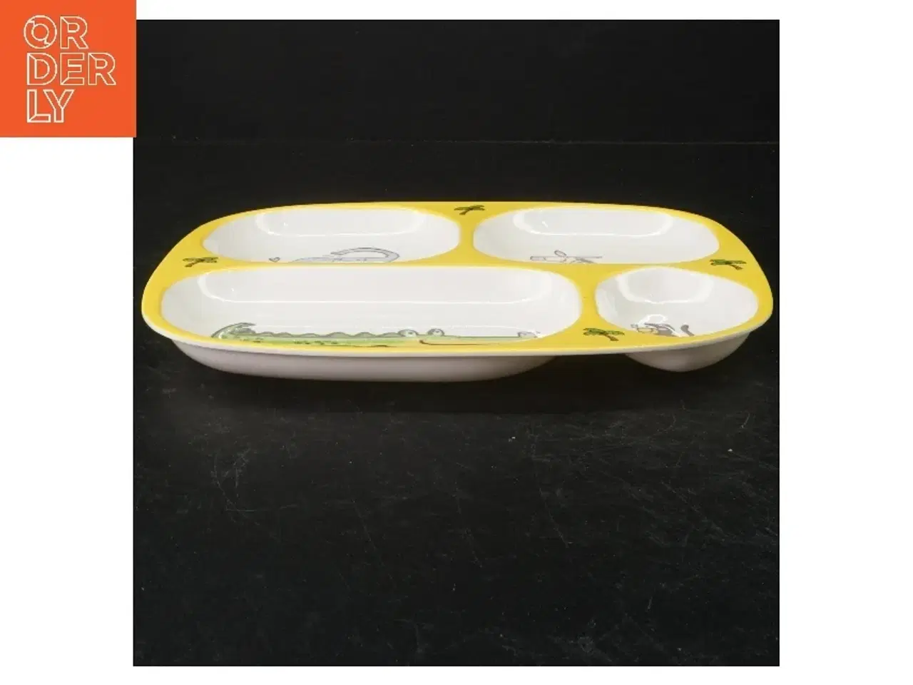 Billede 3 - Børne tallerken med rum fra La Chaise Longue (str. 25,5x23 cm)