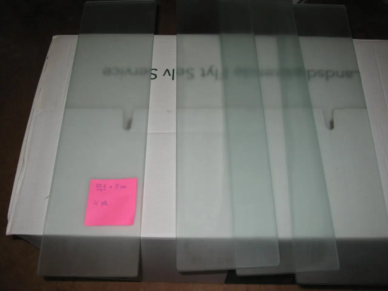 Billede 1 - 4x Glashylder 55,5 x 15 cm