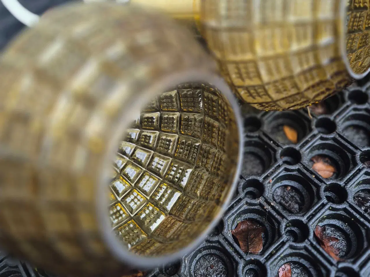 Billede 16 - Smukke retrolamper i ravfarvet glas