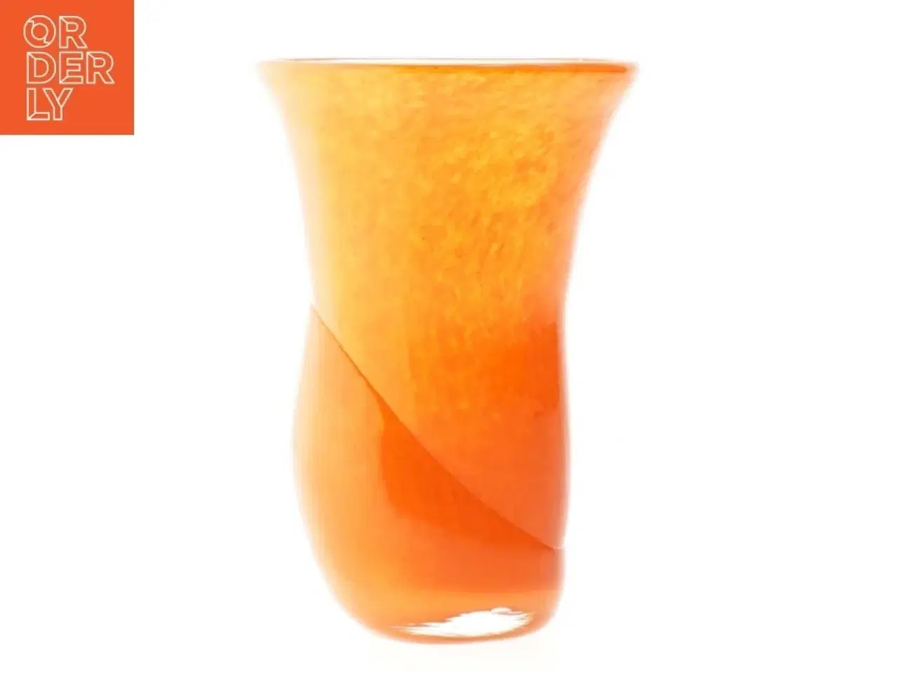 Billede 2 - Orange glasvase (str. 17x11 cm)