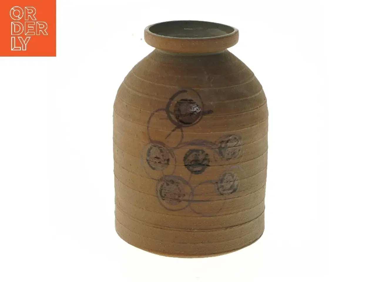 Billede 1 - Keramisk vase med mønster (str. 19 cm)