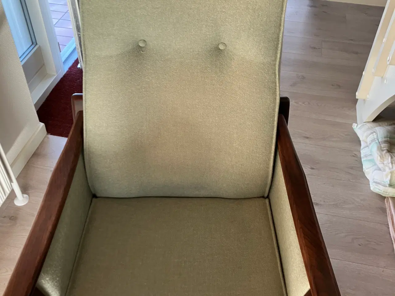 Billede 1 - Otiumstol med stofbetræk.