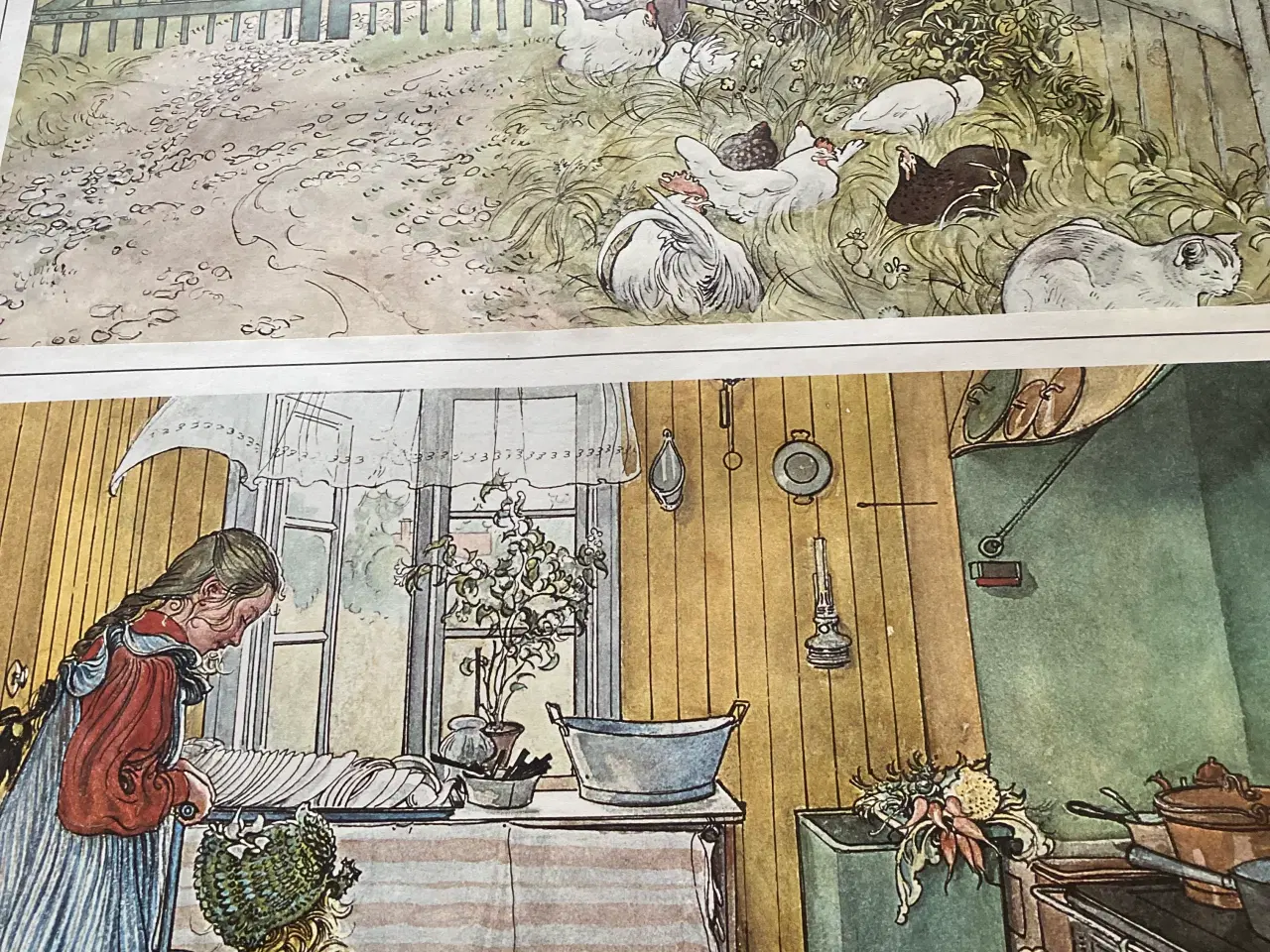 Billede 3 - Mappe med 10 Carl Larsson reproduktioner