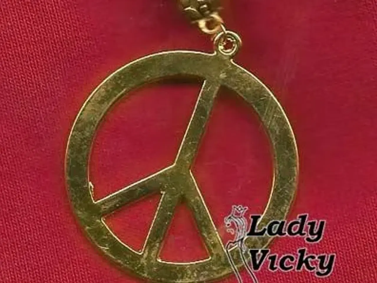Billede 2 - Halskæde med peace-tegn # Fred