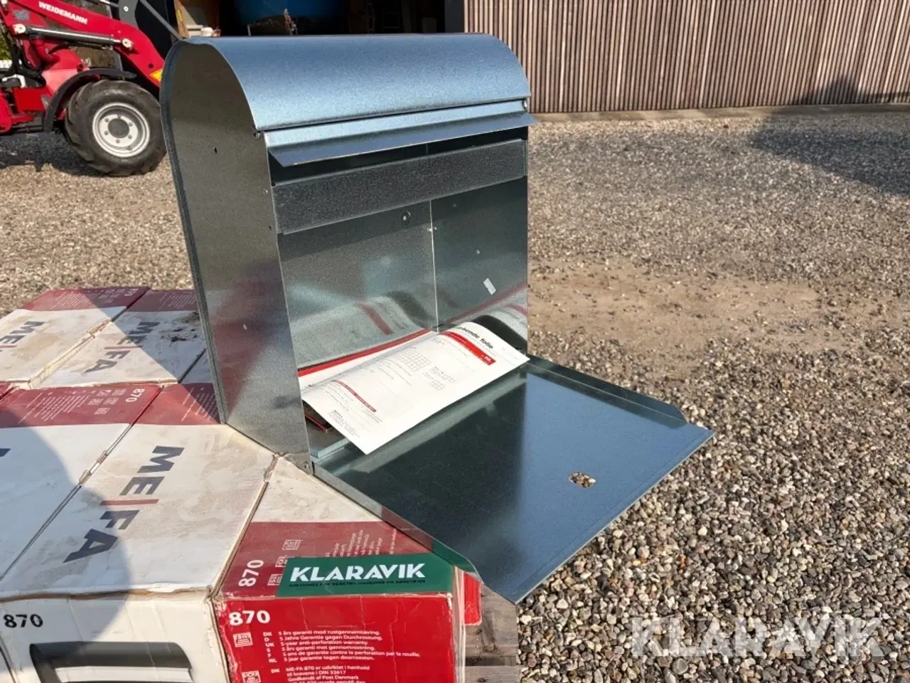 Billede 2 - MEFA postkasse 10 styks. Farve sølv Mefa 870