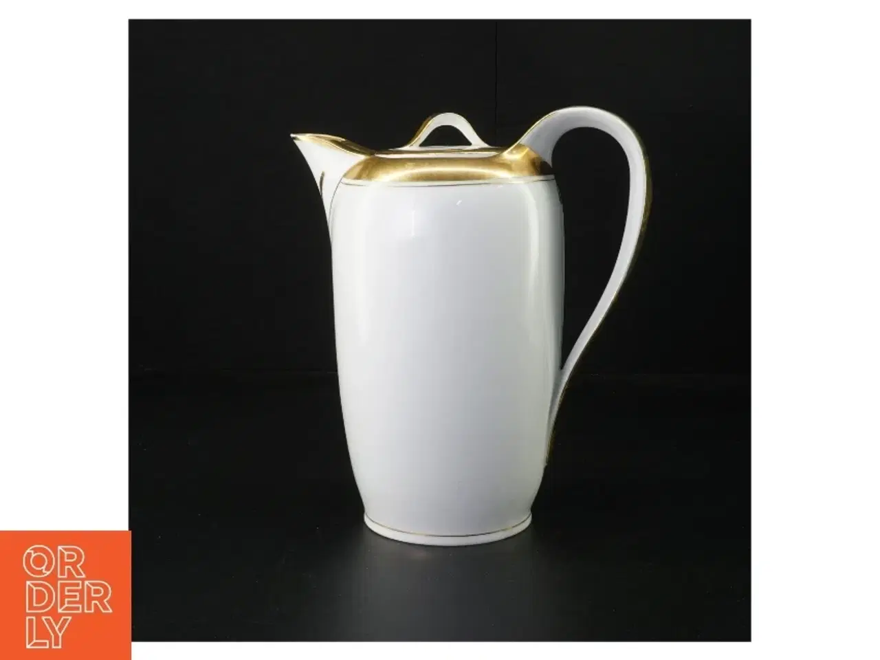 Billede 1 - Hvid og guld kaffekande fra Bavaria (str. 20 x 17 cm)