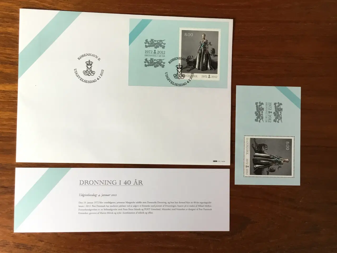 Billede 1 - Frimærker. Danmark FDC + miniark Dr. M2