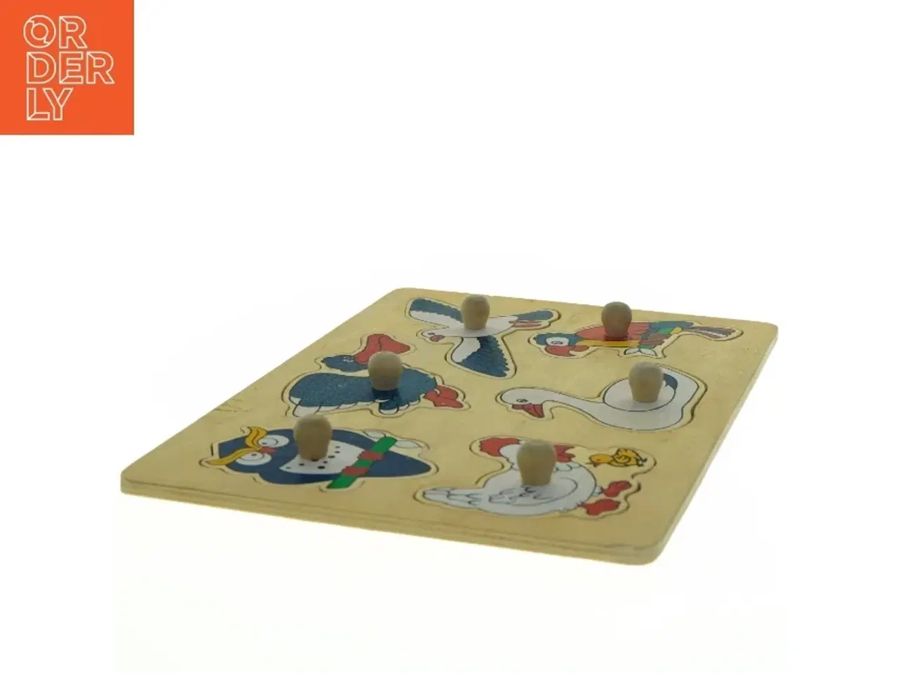 Billede 2 - Træpuslespil med fuglemotiver (str. 30 x 21 cm)